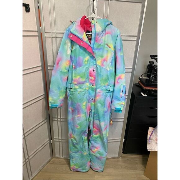 Women's Blue Magic Winter Colorful All In One Piece Ski Jumpsuit Winter Snowsuit - Picture 2 of 10